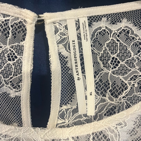 Anthropologie Ivory Lace Blouse - Picture 2 of 6